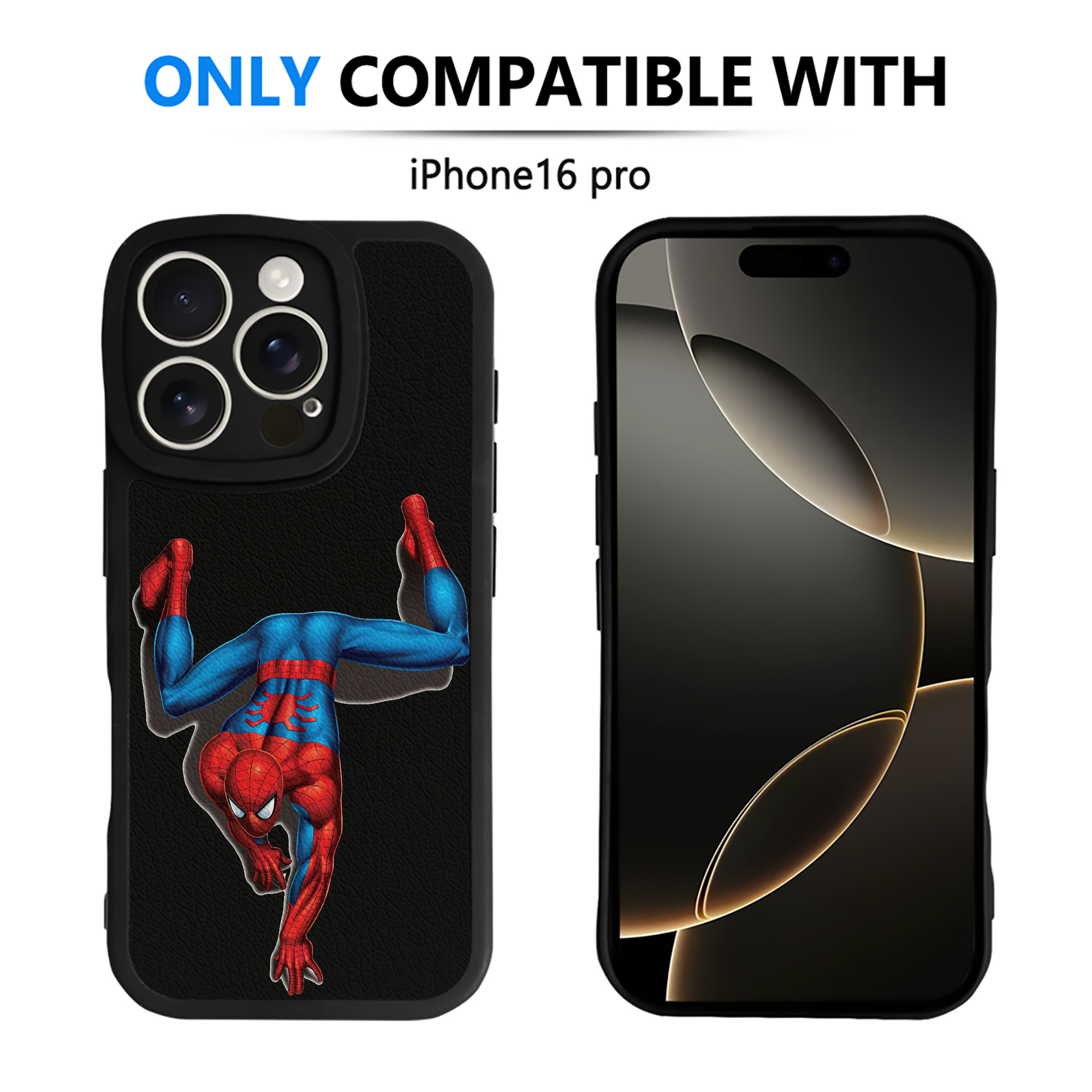 Spider Man スパイダーマン 【iPhone 16シリーズ対応】シリコンスマホケース（レザー調） 材質：シリコン